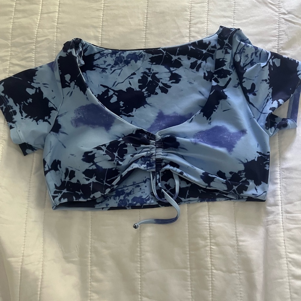 Tie dye bathing suit top